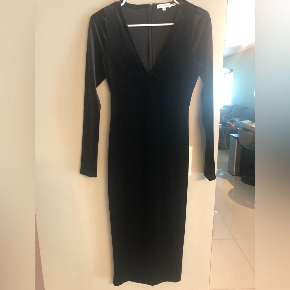 Good American Black Long Sleeve Dress